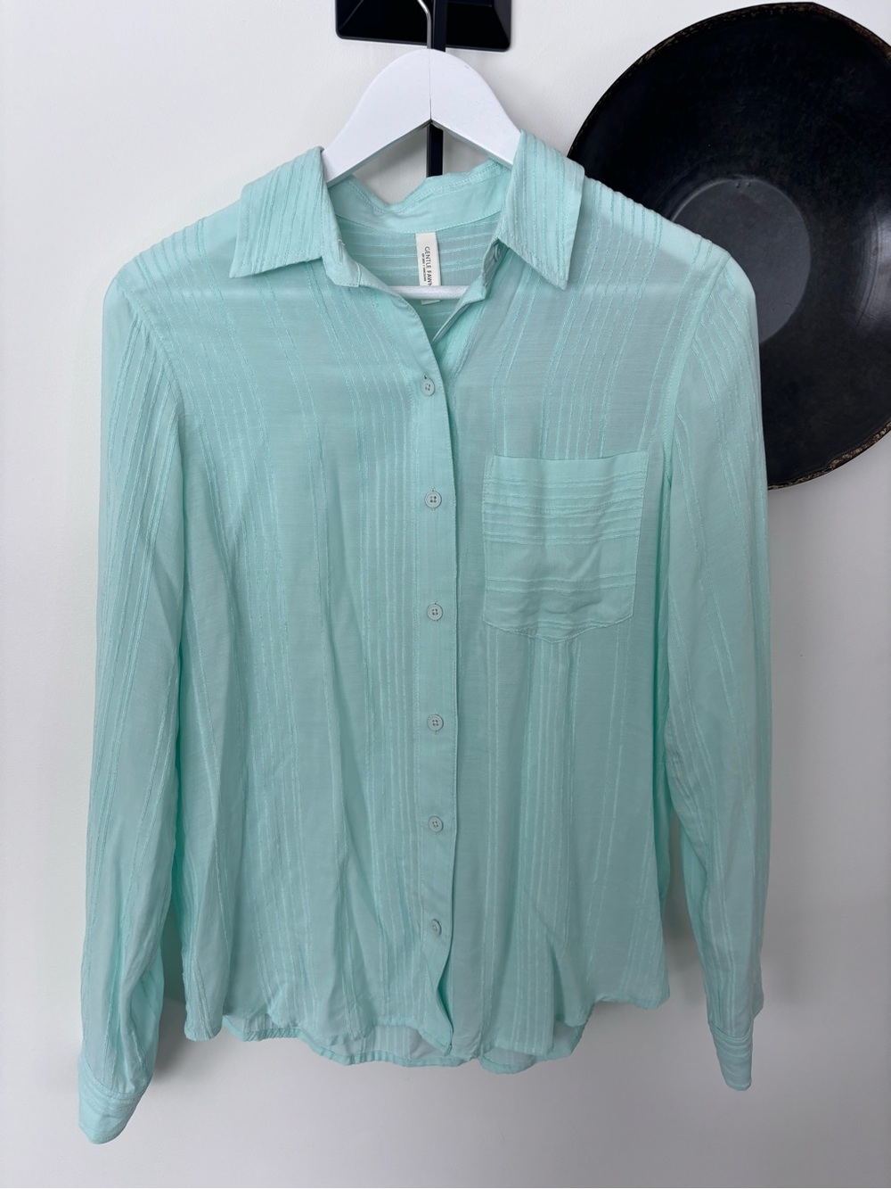 Gentle Fawn Paige Seaglass Button Up Top | Sz XS (fits sz small, oversized)